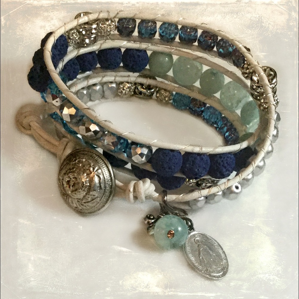 Completely Handmade Triple Wrap Bracelet